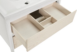 ASB-Woodline Тумба с раковиной Лорена 80 белая/бежевая – фотография-4